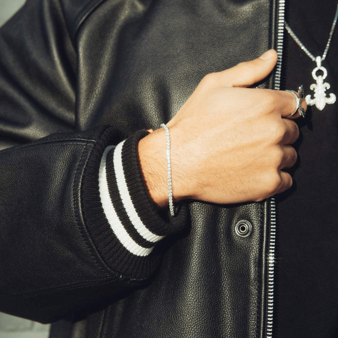 Micro Tennis Bracelet - White Gold - Cernucci